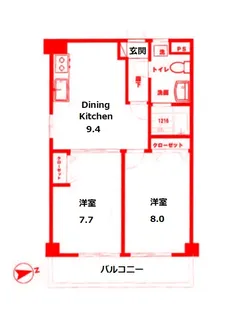 ソレイユ請地【2階】の間取り