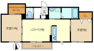 サン ロイヤル【3階】の間取り