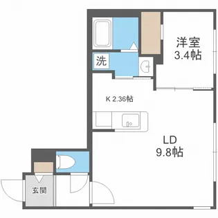 La Casa del Sole(ラカーサデルソーレ)【3階】の間取り