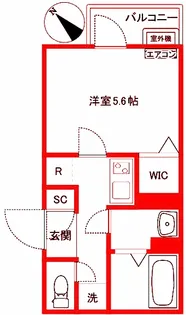 フレア新川崎【2階】の間取り