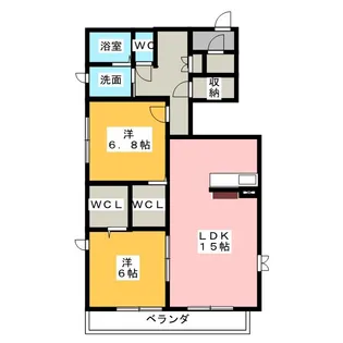 コートサイド滝川【2階】の間取り