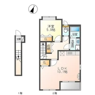 ラ・フェリーチェ【2階】の間取り