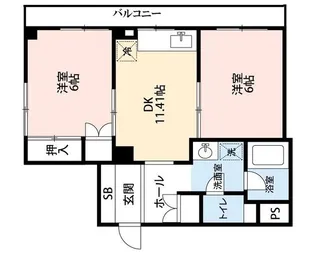 レナジア保木間【1階】の間取り