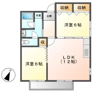 シャルムコトー【1階】の間取り