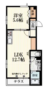 クレ ドゥ ボヌール立川【1階】の間取り