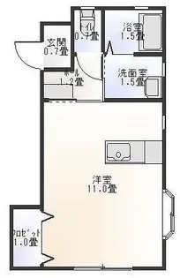 シャトルユタカ【1階】の間取り