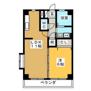 パルテール覚王山【1階】の間取り