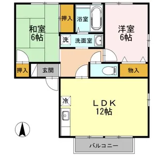 ガーデンビレッジUY A棟【2階】の間取り