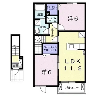 ラ・フォンテ II【2階】の間取り