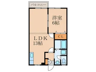 ハイツダイキチ B棟【2階】の間取り