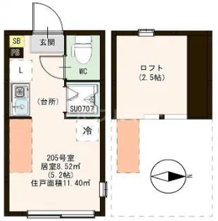 ハーモニーテラス東新小岩【2階】の間取り