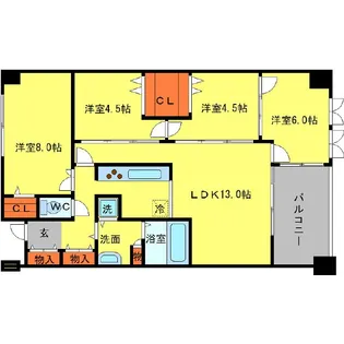 サンライズ緑丘【2階】の間取り