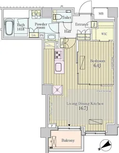パークアクシスプレミア表参道【3階】の間取り