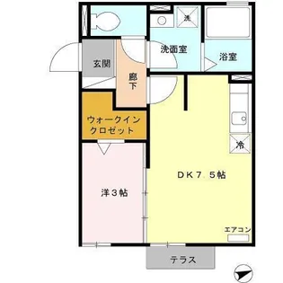 メゾン・ぐれーす【1階】の間取り