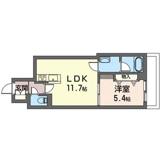 グリナージュ谷中【1階】の間取り
