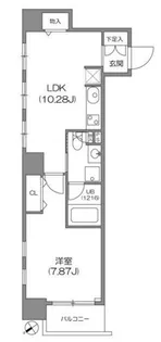 ルクレ新川レジデンス【9階】の間取り