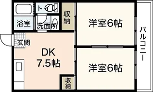 サンシャイン中央II【2階】の間取り