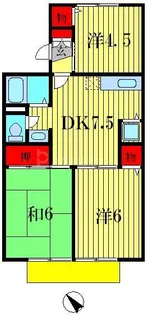 ベルシティ南流山【1階】の間取り