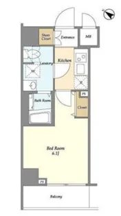 Rising Place 川崎二番館【4階】の間取り