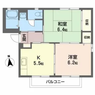 ニューエステート笹谷 B【1階】の間取り