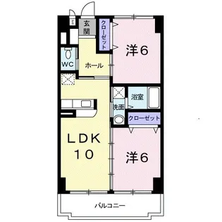 サンライズコート【3階】の間取り
