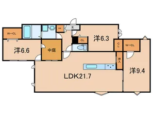 アークハイム翠ヶ丘【2階】の間取り