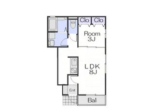 ブリーズアエル【1階】の間取り