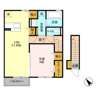 ラ・メール【2階】の間取り