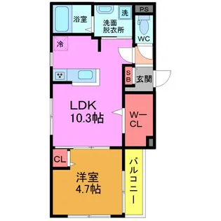 ルシエール長澤【1階】の間取り