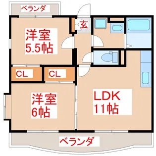 ベイリーフ中山【2階】の間取り