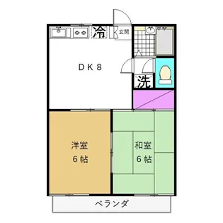 ハイツ並木B【3階】の間取り