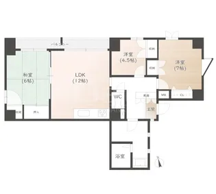フェイズイン博多駅東【7階】の間取り