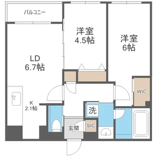 LiveCasa白石【3階】の間取り