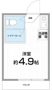 プリンスコート千早【1階】の間取り