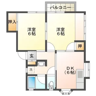 サンハイツ第二【1階】の間取り