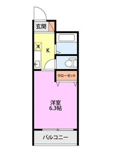 プレジール野中【5階】の間取り