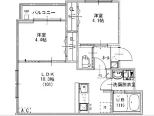KEIAI RESIDENCE 豊四季II【1階】の間取り