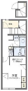 レオパレス清静館【2階】の間取り