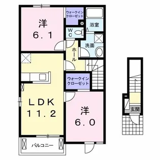 アイリー B【2階】の間取り