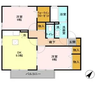 リビングタウン東海E【1階】の間取り