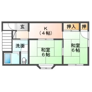 ハイツ・コウメイII【2階】の間取り