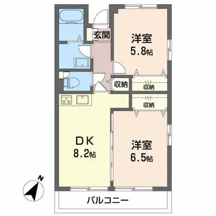 サンロード伊豆【4階】の間取り