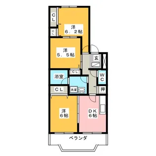 マンション姫【1階】の間取り