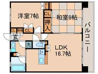 ラヴィクレールルミナス金町【8階】の間取り
