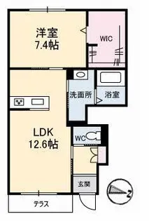 グリシーナ【1階】の間取り