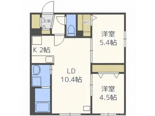 ルプリーズ澄川【3階】の間取り