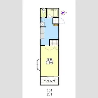 サニーハイツ・兵庫塚【2階】の間取り