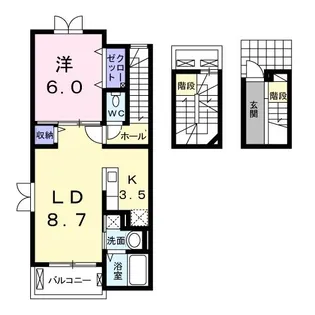 グランジェロ【3階】の間取り