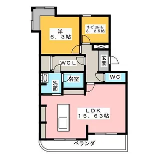 ニューサンハイツ中田【1階】の間取り