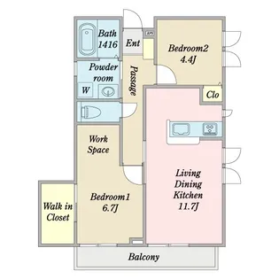 Residence Anise【2階】の間取り